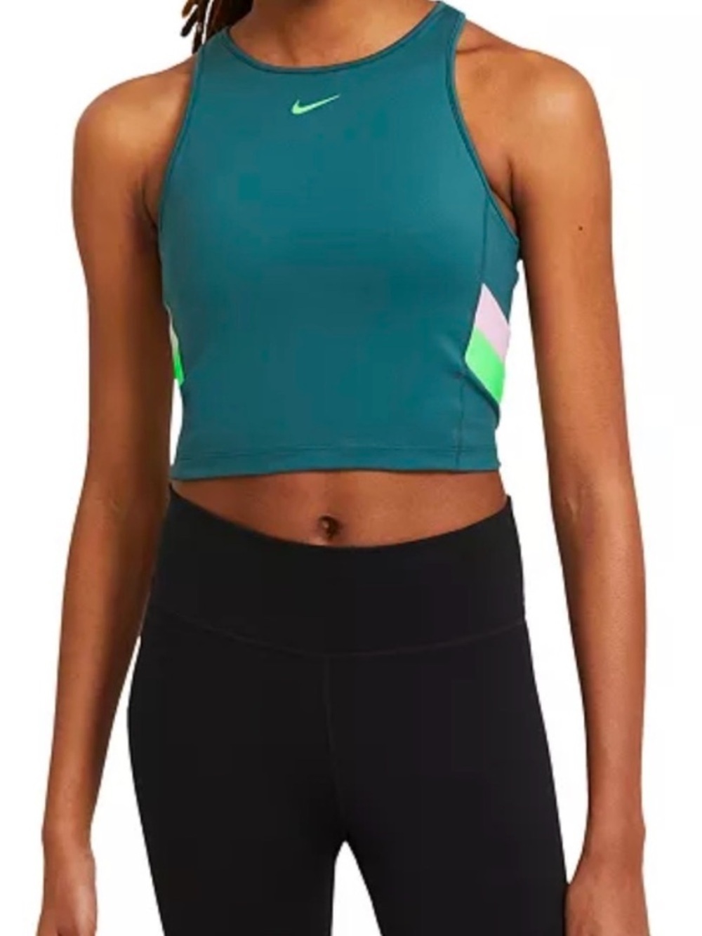 Nike Green Teal Crop Tank Large